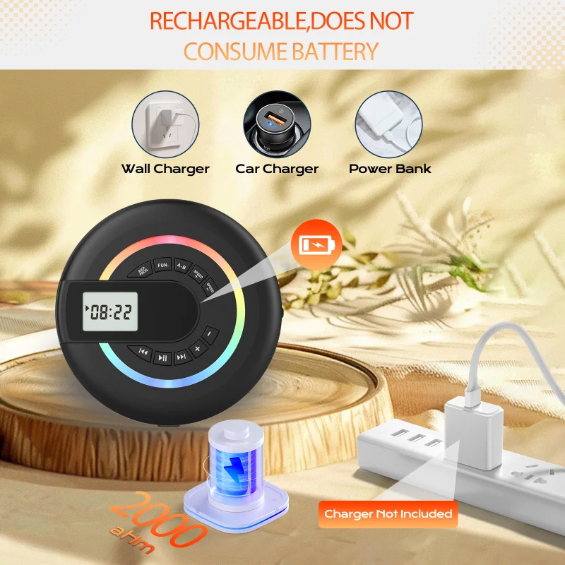 HIFI Стерео Bluetooth5.3 Динамик Портативный CD-плеер Умный автомобильный ЖК-дисплей MP3-плеер RGB-подсветка FM-радио для AUX/USB Таймер сна
HIFI Стерео Bluetooth5.3 Динамик Портативный CD-плеер Умный автомобильный ЖК-дисплей MP3-плеер RGB-подсветка FM-радио для AUX/USB Таймер сна