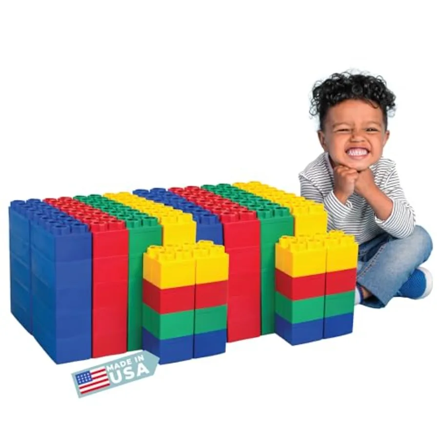 Big Blocks for Ages 4-8 Indoor Outdoor Jumbo Games Large Building Blocks 96 PC Standard Set in Multicolor with Durable Material
Big Blocks for Ages 4-8 Indoor Outdoor Jumbo Games Large Building Blocks 96 PC Standard Set in Multicolor with Durable Material