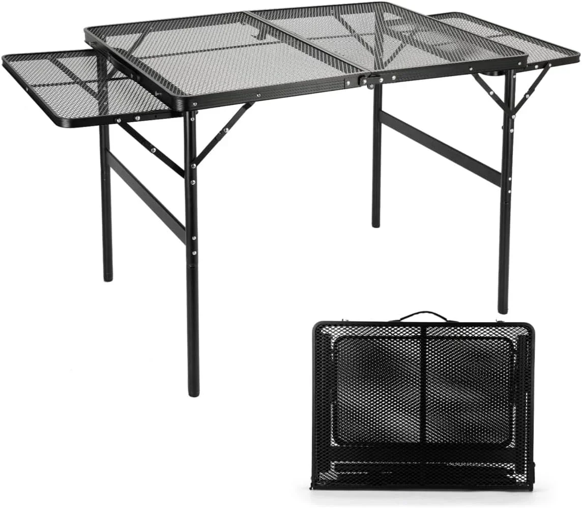 Camping Barbecue Table With Expansion Board Adjustable Height Folding Table Mesh Top Portable Outdoor Indoor Beach Travel
Camping Barbecue Table With Expansion Board Adjustable Height Folding Table Mesh Top Portable Outdoor Indoor Beach Travel