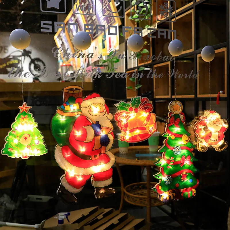 led Christmas lights String Santa Claus Snowman illuminated window suction lamp Festive arrangement suction lamp
led Christmas lights String Santa Claus Snowman illuminated window suction lamp Festive arrangement suction lamp