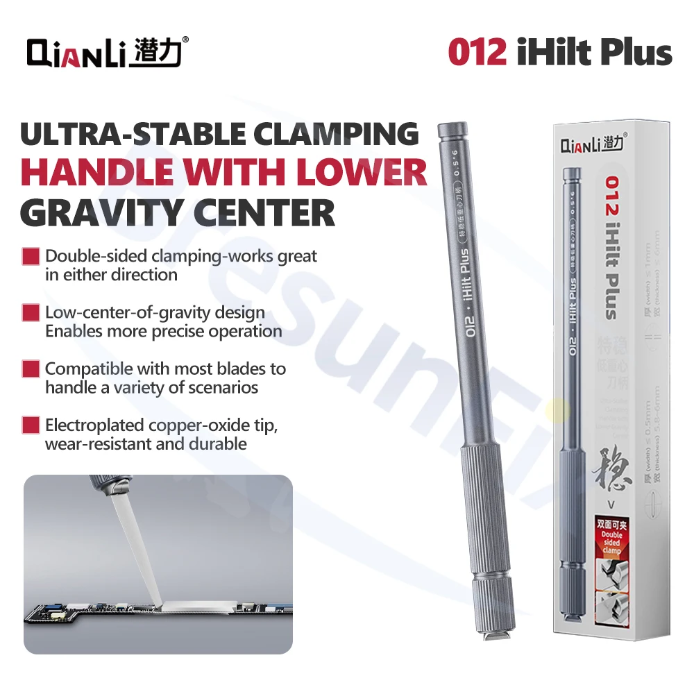 Инструмент Qianli 012 IHilt Plus с низкой центровкой тяжести, ультрастабильной рукояткой для ремонта мобильных устройств, снятия печатных плат, микросхем, удаления клея и подъема деталей
Инструмент Qianli 012 IHilt Plus с низкой центровкой тяжести, ультрастабильной рукояткой для ремонта мобильных устройств, снятия печатных плат, микросхем, удаления клея и подъема деталей