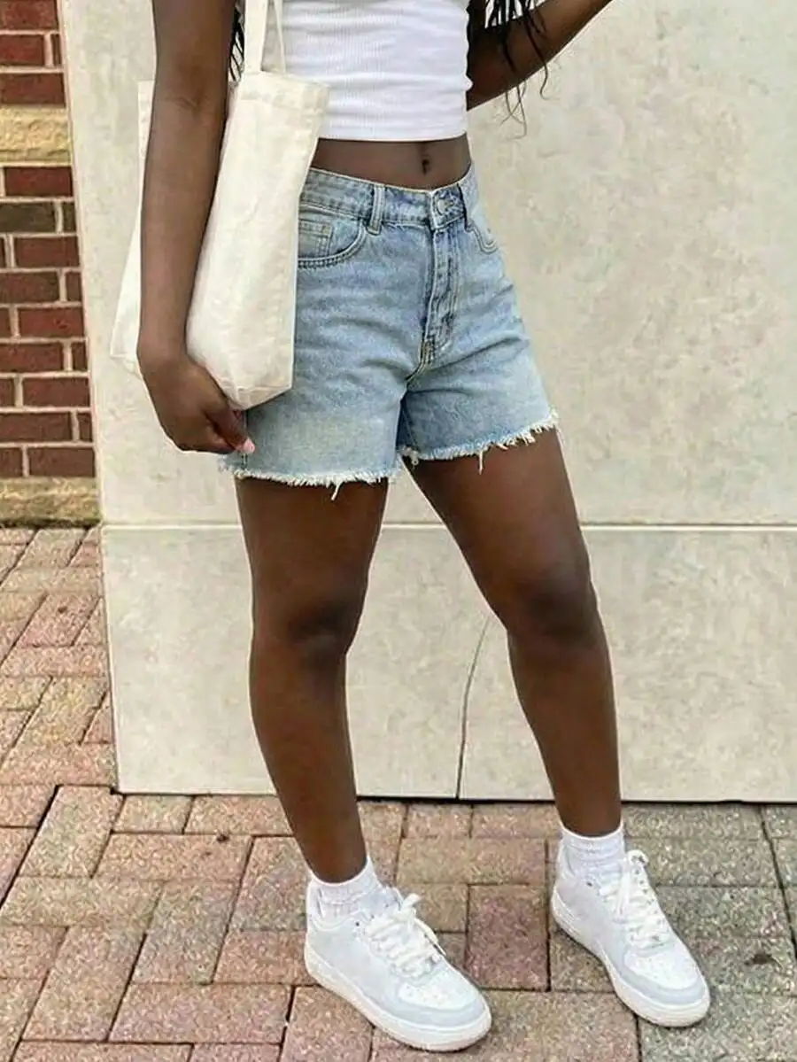 Womens Casual Loose Straight Cropped Denim Shorts Summer
Womens Casual Loose Straight Cropped Denim Shorts Summer