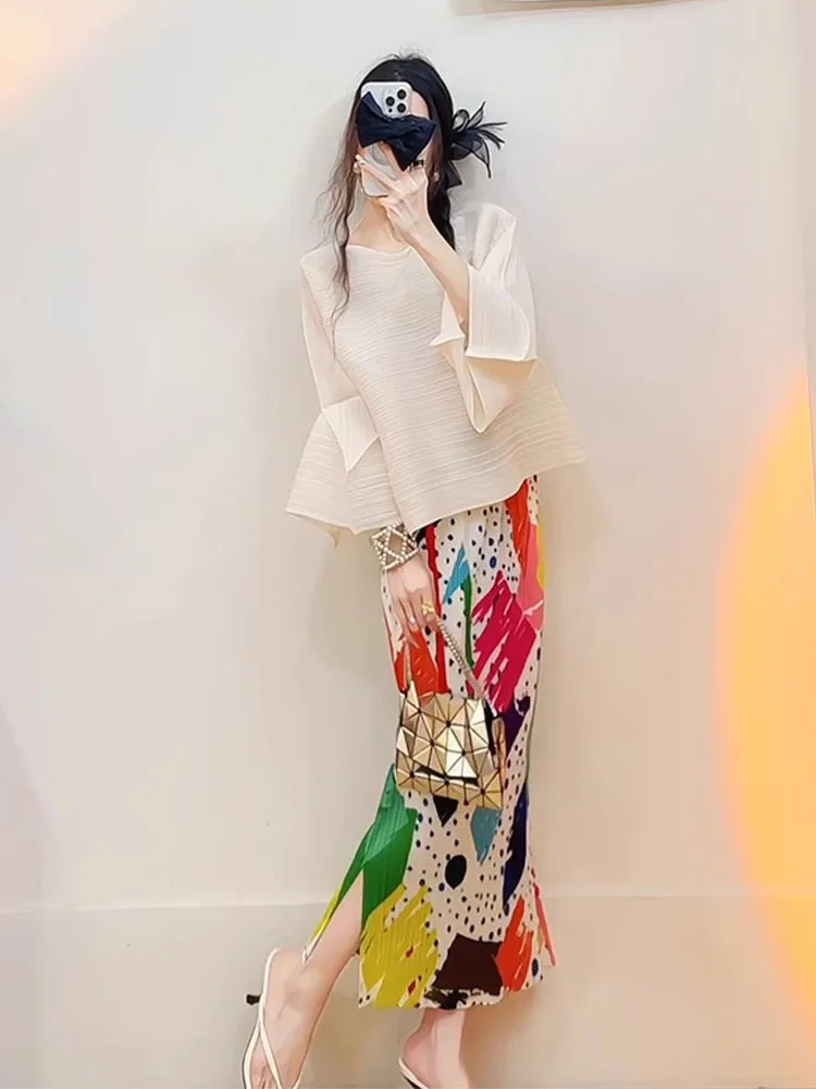 Loose Nine-Sleeve Printed Halter Neck Two-Piece Set Fashionable Summer Outfit Casual Workwear Polyester round Neck Pullover
Loose Nine-Sleeve Printed Halter Neck Two-Piece Set Fashionable Summer Outfit Casual Workwear Polyester round Neck Pullover