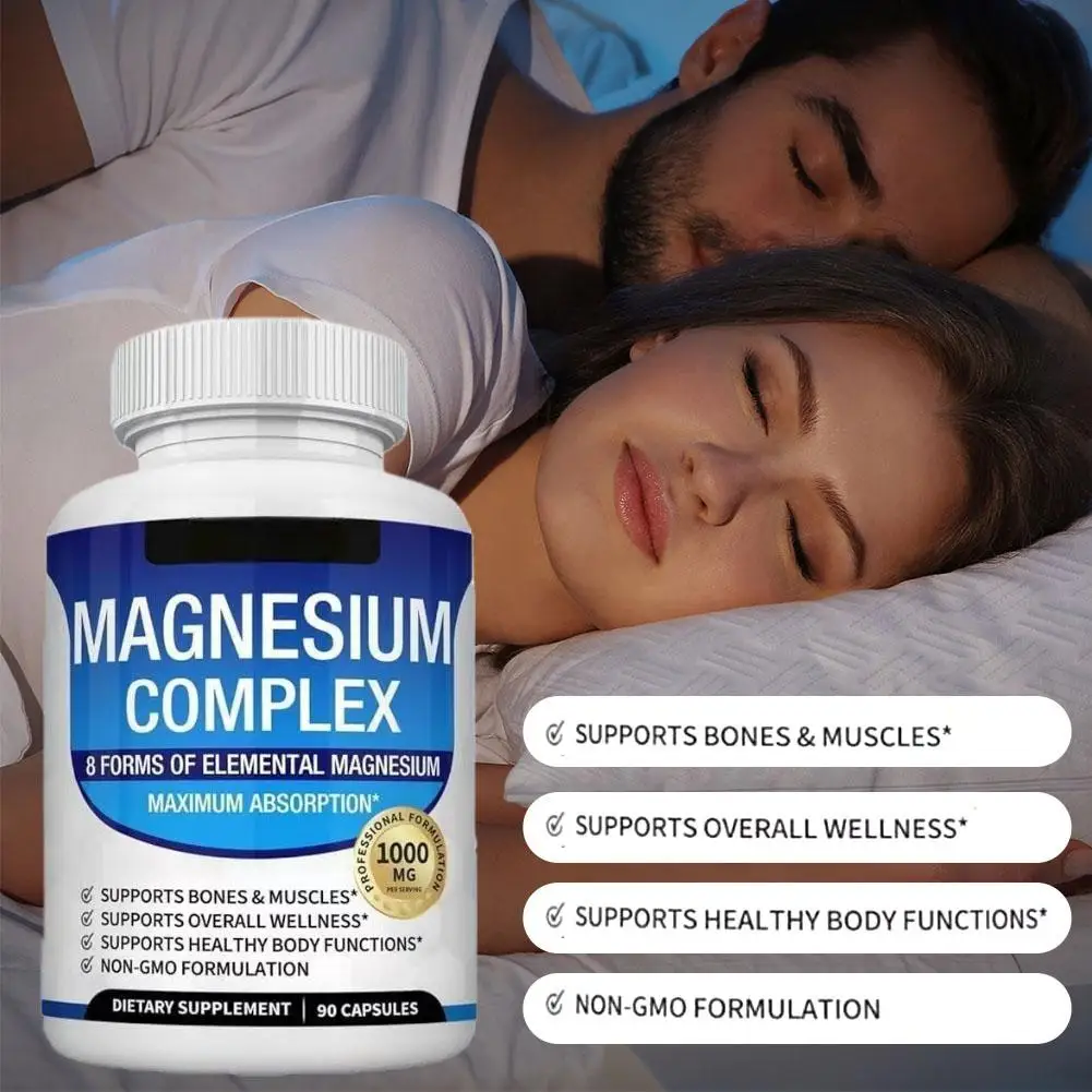 Magnesium Complex Capsules Supplement- 90 Capsules - Supports Muscle, Joint and Heart Health For Women Men
Magnesium Complex Capsules Supplement- 90 Capsules - Supports Muscle, Joint and Heart Health For Women Men
