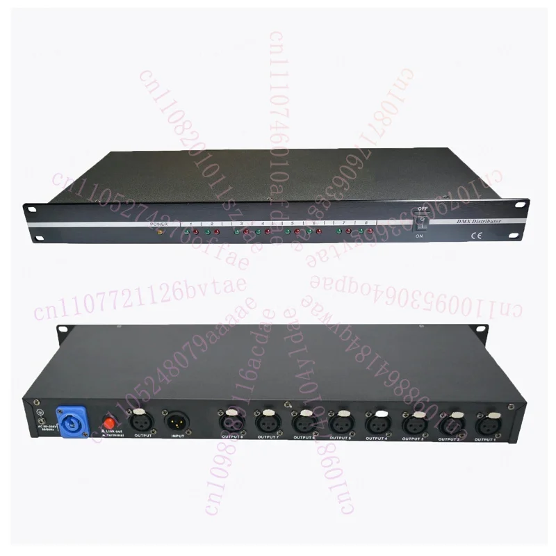 DMX512 Signal Splitter 1-In 8-Out Isolated Distributor Amplifier with 3-Pin XLR for Stage Lighting
DMX512 Signal Splitter 1-In 8-Out Isolated Distributor Amplifier with 3-Pin XLR for Stage Lighting