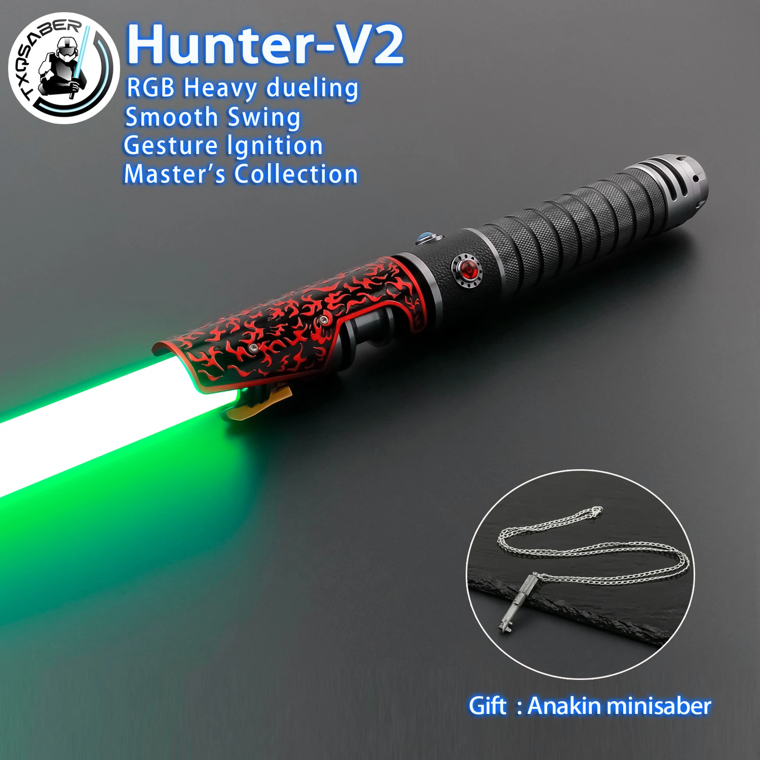TXQSABER Hunter V2 Lightsaber SNV4 Proffie2.2 Light Sword Neo Pixel Smooth Swing Laser SD card customized Cosplay Gift Toys
TXQSABER Hunter V2 Lightsaber SNV4 Proffie2.2 Light Sword Neo Pixel Smooth Swing Laser SD card customized Cosplay Gift Toys