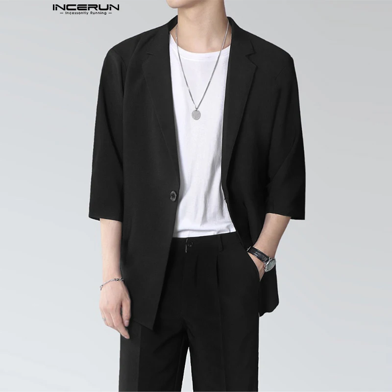 Casual Fashion Style Tops INCERUN Men's Simple Solid Comfortable Blazer Streetwear Male Hot Sale Short Sleeve Suit Coats S-5XL
Casual Fashion Style Tops INCERUN Men's Simple Solid Comfortable Blazer Streetwear Male Hot Sale Short Sleeve Suit Coats S-5XL