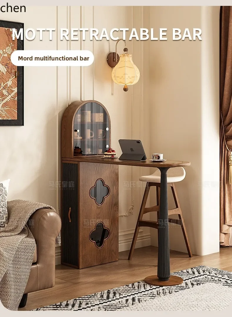 W5.19 solid wood bar table household small apartment living room retractable locker integrated partition narrow bar
W5.19 solid wood bar table household small apartment living room retractable locker integrated partition narrow bar
