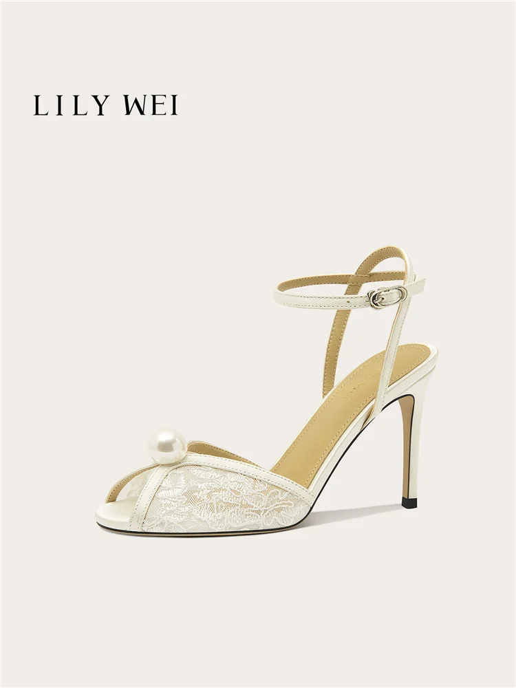 Summer New Rice White Lace Mesh Pearl Wedding Shoes Banquet Dress Large Size Small Size Small Heel High Heel Women's Sandals
Summer New Rice White Lace Mesh Pearl Wedding Shoes Banquet Dress Large Size Small Size Small Heel High Heel Women's Sandals