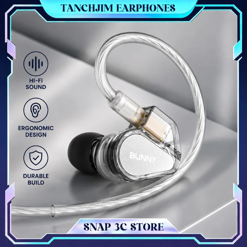 TANCHJIM BUNNY Wired Earphones HiFi IEM DMT 4 Ultra Dual 24bit DAC Gaming Headphones with HD Mic 3.5mm Type-C Output
TANCHJIM BUNNY Wired Earphones HiFi IEM DMT 4 Ultra Dual 24bit DAC Gaming Headphones with HD Mic 3.5mm Type-C Output