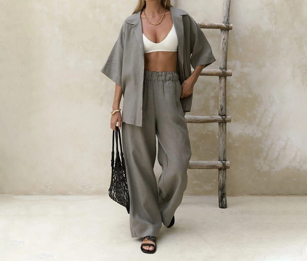 Cotton Short sleeved Pants Set 2025 Summer New Style Loose Short sleeved Shirt Pants Casual Set
Cotton Short sleeved Pants Set 2025 Summer New Style Loose Short sleeved Shirt Pants Casual Set