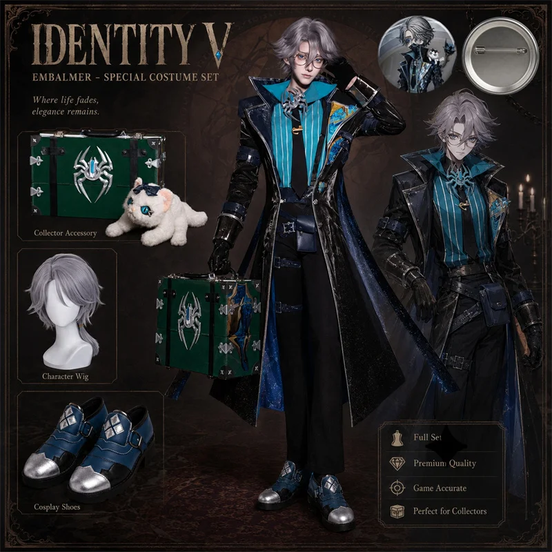 Identity V Costume Embalmer Cosplay Iridescence Costume High Quality Cosplay Outfit Halloween Costume Role Play Clothing
Identity V Costume Embalmer Cosplay Iridescence Costume High Quality Cosplay Outfit Halloween Costume Role Play Clothing
