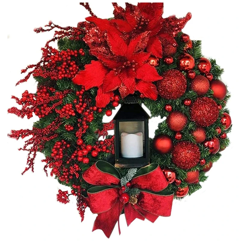 Elegant Red Christmas Wreath Window Door Wall Ornament Decorations Home Halloween Christmas Ornaments Party Decor Gifts
Elegant Red Christmas Wreath Window Door Wall Ornament Decorations Home Halloween Christmas Ornaments Party Decor Gifts