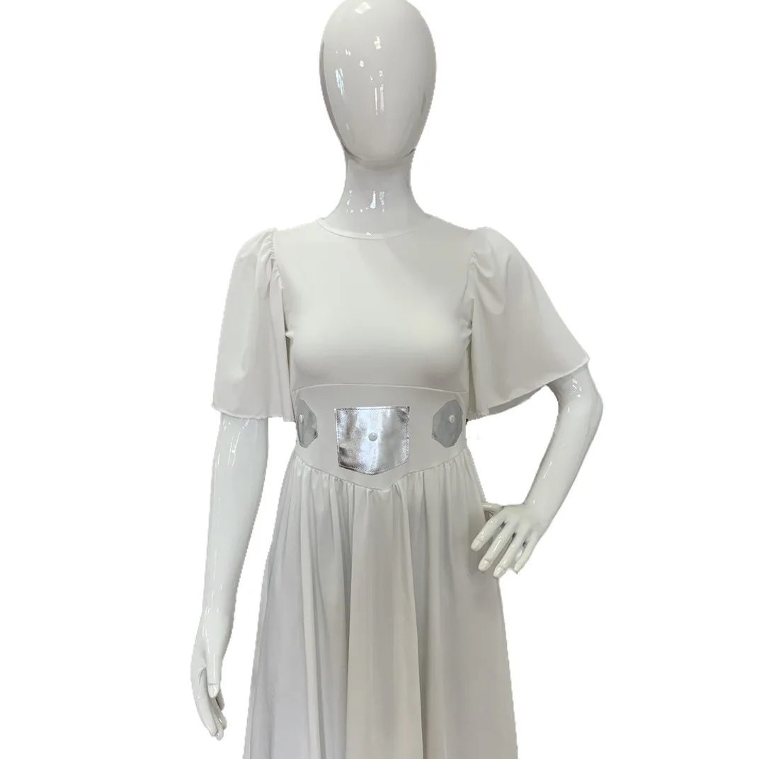 2024 New Cosplay Film Actress Rey Children's White Dresses Stage Performance Middle and Big Girdle Children Princess Dress
2024 New Cosplay Film Actress Rey Children's White Dresses Stage Performance Middle and Big Girdle Children Princess Dress