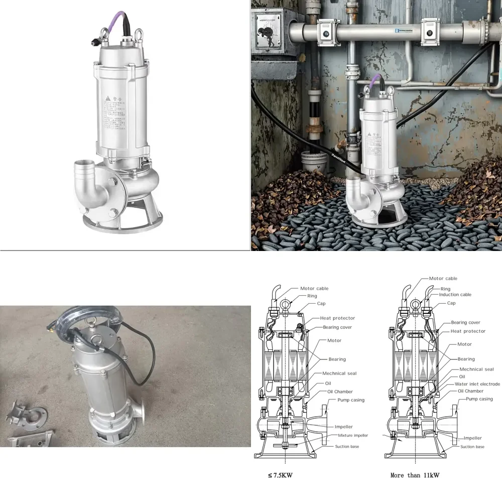 Factory Direct 10HP Stainless Steel 220V Vertical Slurry Submersible Pump for Basement Flood Control
Factory Direct 10HP Stainless Steel 220V Vertical Slurry Submersible Pump for Basement Flood Control