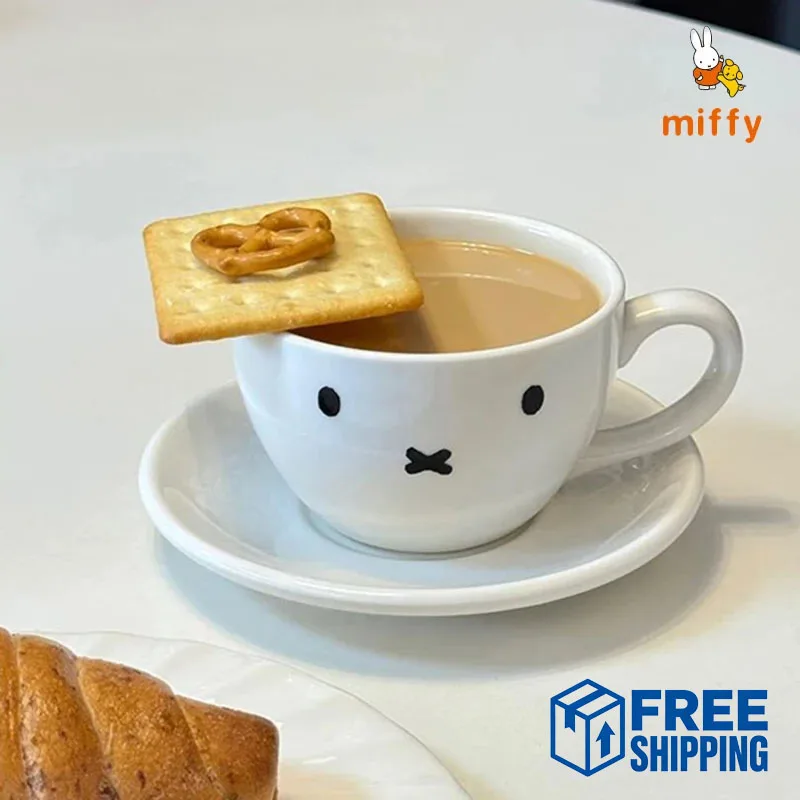 Kawaii Miffy Rabbit Ceramic Coffee Cup and Saucer Set High-value Home Milk Tea Cup Cute Anime Home Accessories Girl Perfect Gift
Kawaii Miffy Rabbit Ceramic Coffee Cup and Saucer Set High-value Home Milk Tea Cup Cute Anime Home Accessories Girl Perfect Gift
