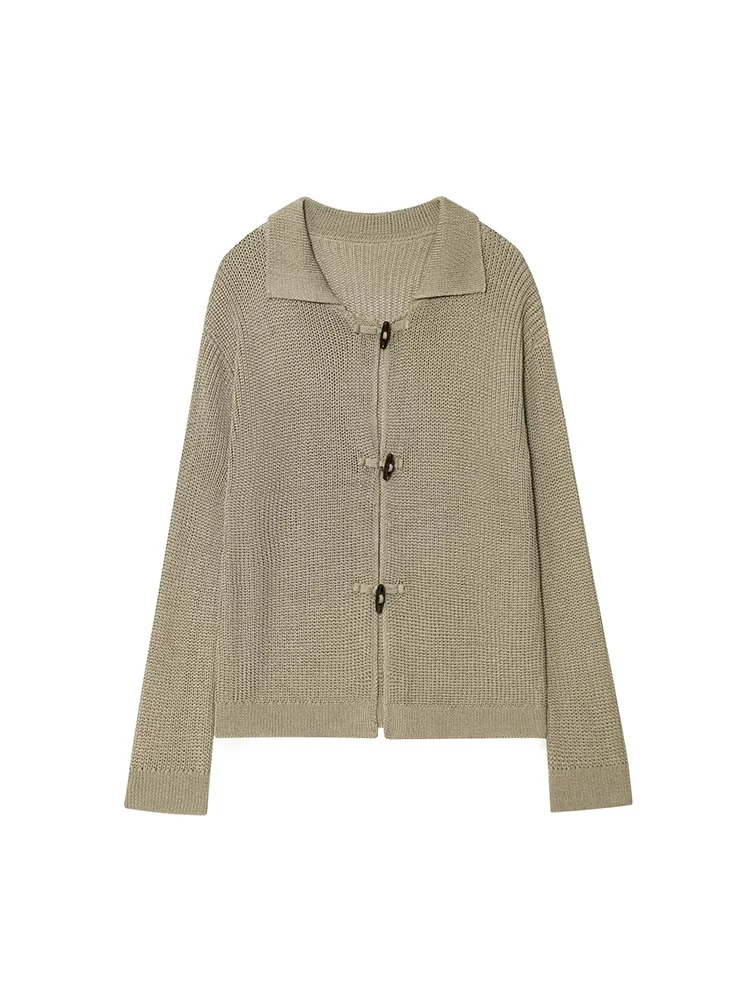 European and American style autumn new fashion trend women's casual horn button sweater thick needle knitted cardigan
European and American style autumn new fashion trend women's casual horn button sweater thick needle knitted cardigan