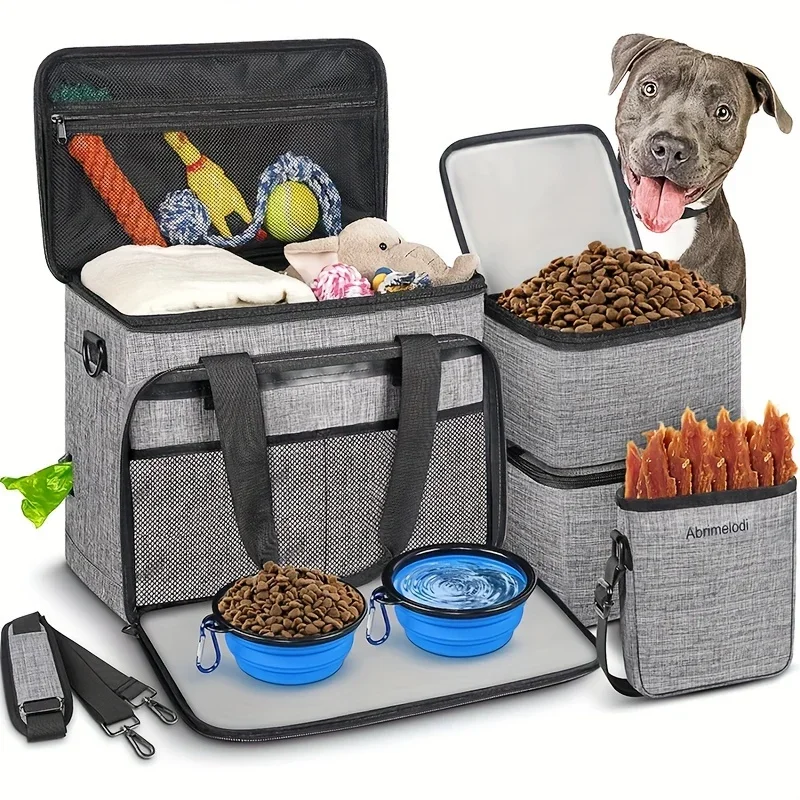 KEEHOME 6pcs/set Dog Travel Bag, Large Pet Travel Kit For Supplies Includes 2 Food Containers, 1 Travel Organizer For Dogs, 2 Collapsibl
KEEHOME 6pcs/set Dog Travel Bag, Large Pet Travel Kit For Supplies Includes 2 Food Containers, 1 Travel Organizer For Dogs, 2 Collapsibl
