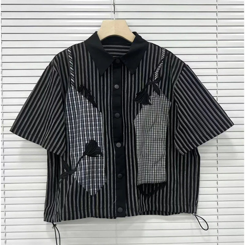 Women's Short Sleeve Shirt Striped Patchwork Embroidery Floral Drawstring Casual Loose Fit Breathable Cotton Polyester
Women's Short Sleeve Shirt Striped Patchwork Embroidery Floral Drawstring Casual Loose Fit Breathable Cotton Polyester