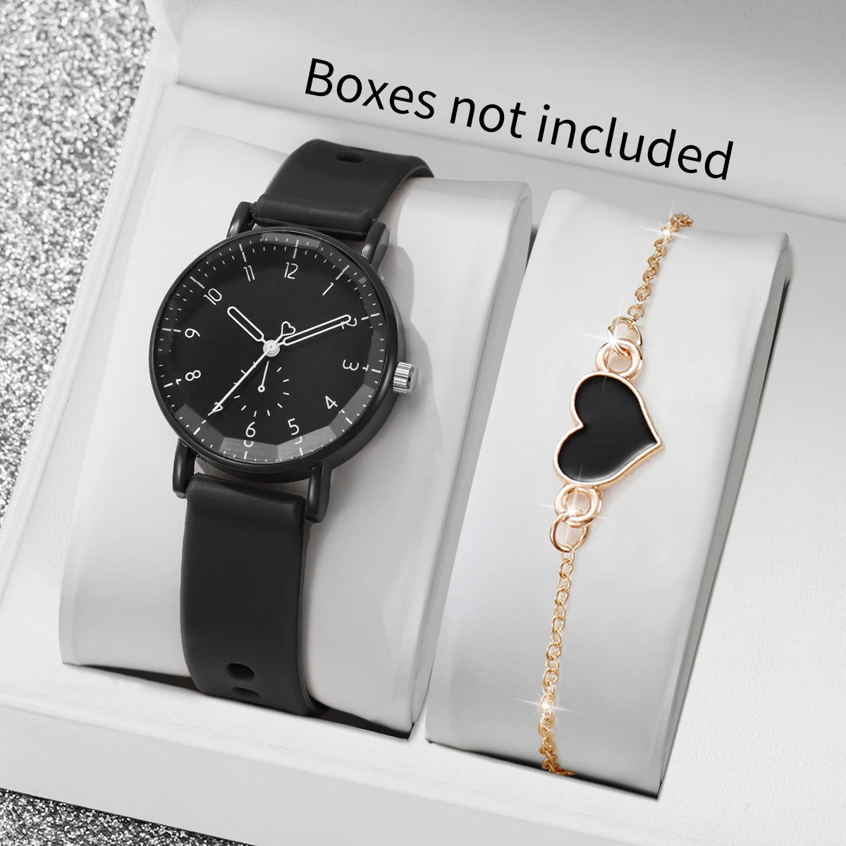 2PCS/Set Fashion Women Quartz Watch Simple Arabic Dial Silicone Band Wristwatches Heart Bracelet Set Reloj Mujer (Without Box)
2PCS/Set Fashion Women Quartz Watch Simple Arabic Dial Silicone Band Wristwatches Heart Bracelet Set Reloj Mujer (Without Box)