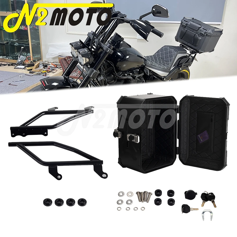 42L Aluminum Tailbox ADV Style Motorcycle Top Case Tool Trunk Set For Harley Softail Fat Bob 114 FXFBS 2018-2025 FXFB 2018 2019
42L Aluminum Tailbox ADV Style Motorcycle Top Case Tool Trunk Set For Harley Softail Fat Bob 114 FXFBS 2018-2025 FXFB 2018 2019