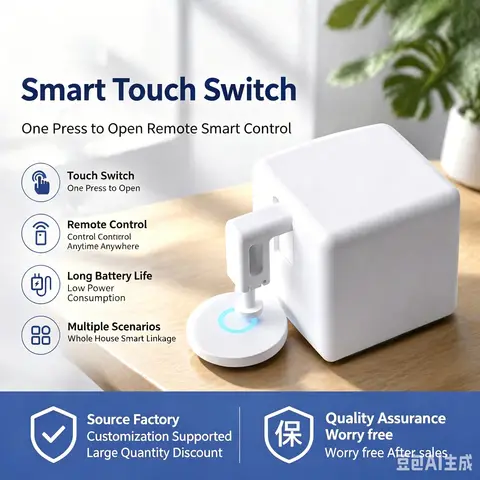 Tuya Zigbee Smart Touch Fingerbot Plus Type-C Rechargeable Robot Button Pusher Arm Switch Works With Alexa Google Home Alice