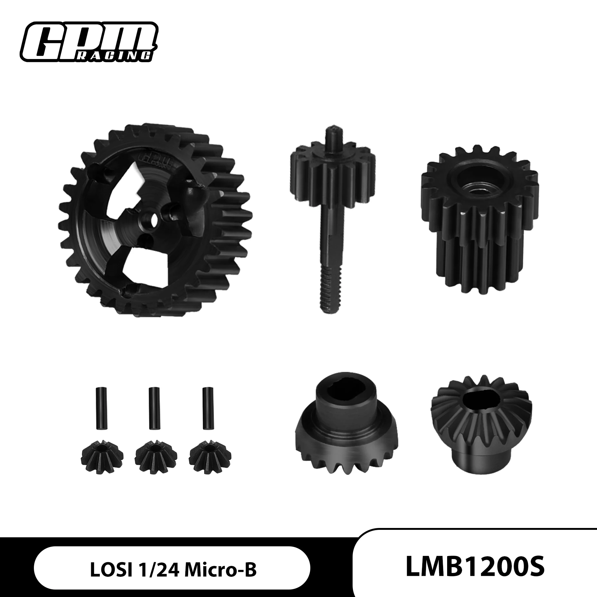 GPM 40Cr Steel Transmission Gear Set For LOSI 1/24 Micro-B / 1/28 Micro-T
GPM 40Cr Steel Transmission Gear Set For LOSI 1/24 Micro-B / 1/28 Micro-T