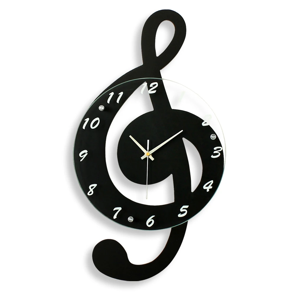 Musical Note Wall Clock with Silent Sweep Movement, MDF and Glass Design, Black Finish with Metal Hands for Home or Music Studio
Musical Note Wall Clock with Silent Sweep Movement, MDF and Glass Design, Black Finish with Metal Hands for Home or Music Studio