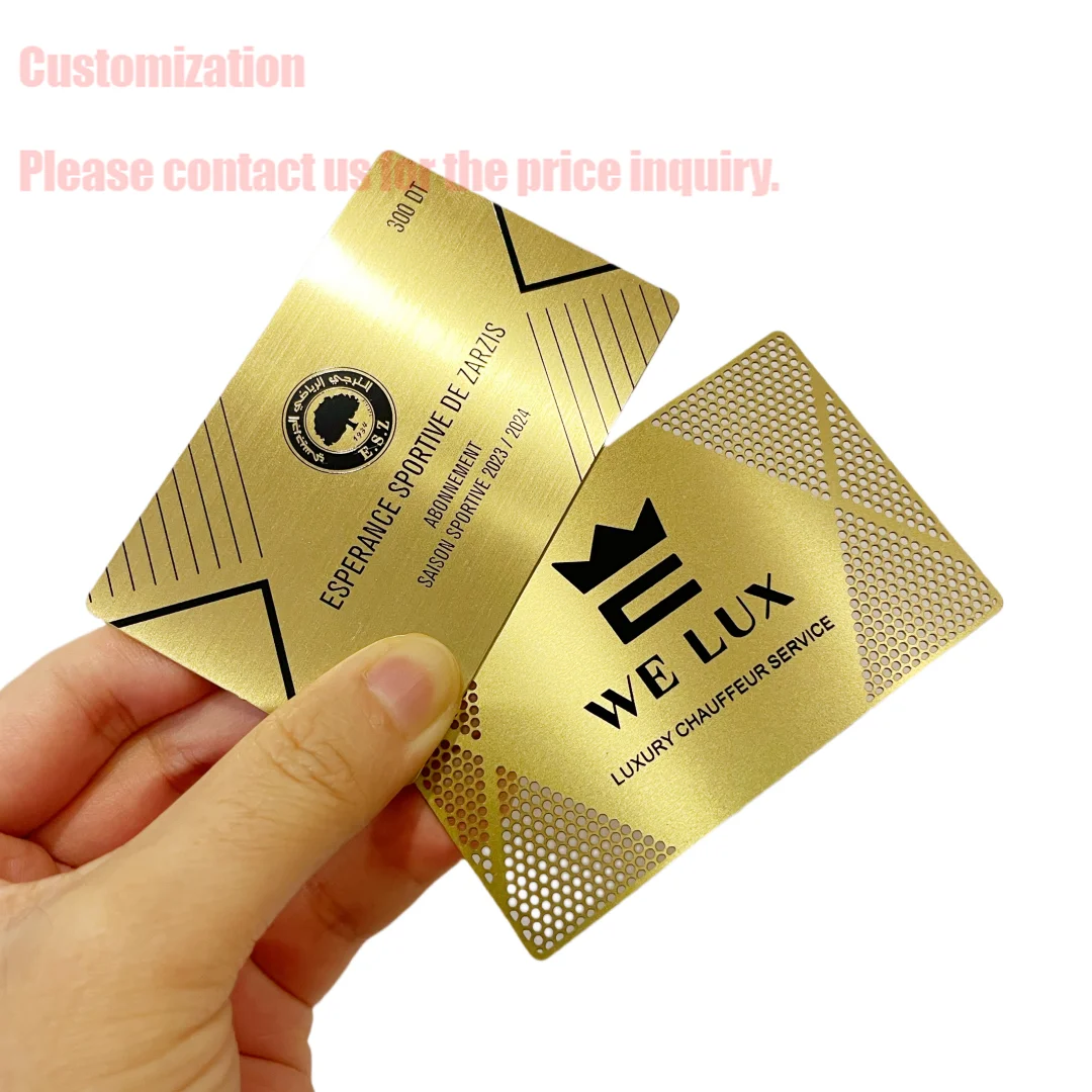 Customized inquiry Factory Price Custom Gold Metal Business Cards Laser Cut Brush Matt Business Card Metal
Customized inquiry Factory Price Custom Gold Metal Business Cards Laser Cut Brush Matt Business Card Metal