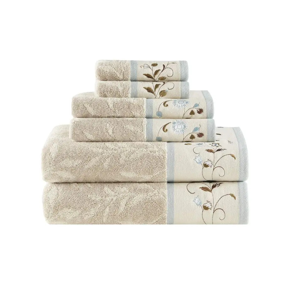 Serene 100 Cotton Bath Towel Set Luxurious Floral Decorative Towels for Bathroom Embroidered Cotton Jacquard Design Soft Highly
Serene 100 Cotton Bath Towel Set Luxurious Floral Decorative Towels for Bathroom Embroidered Cotton Jacquard Design Soft Highly