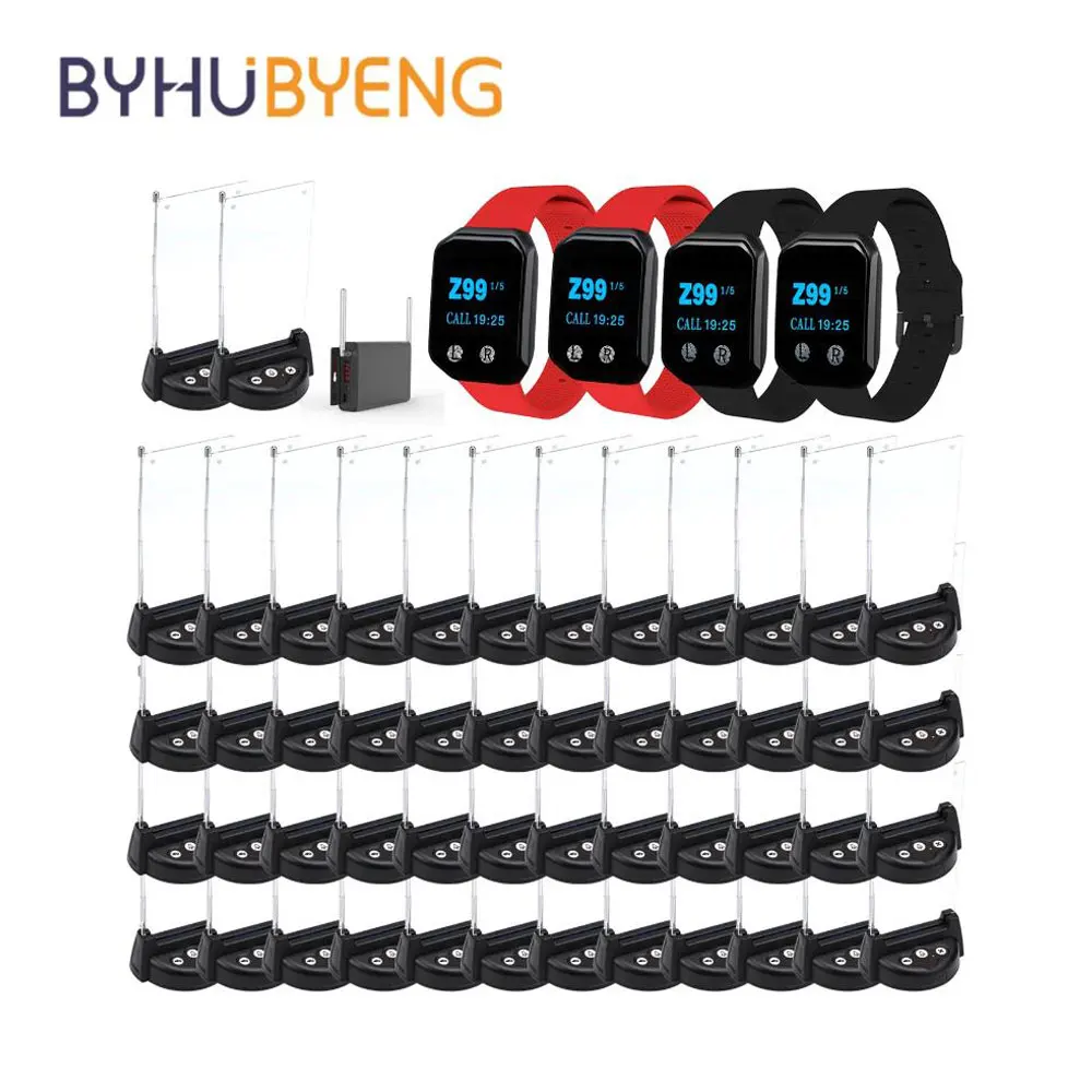 BYHUBYENG Wireless Calling Customer Pager 4 Pcs Watch Receiver 50 Pcs Menu Order Pay System For Restaurant Bar KTV
BYHUBYENG Wireless Calling Customer Pager 4 Pcs Watch Receiver 50 Pcs Menu Order Pay System For Restaurant Bar KTV