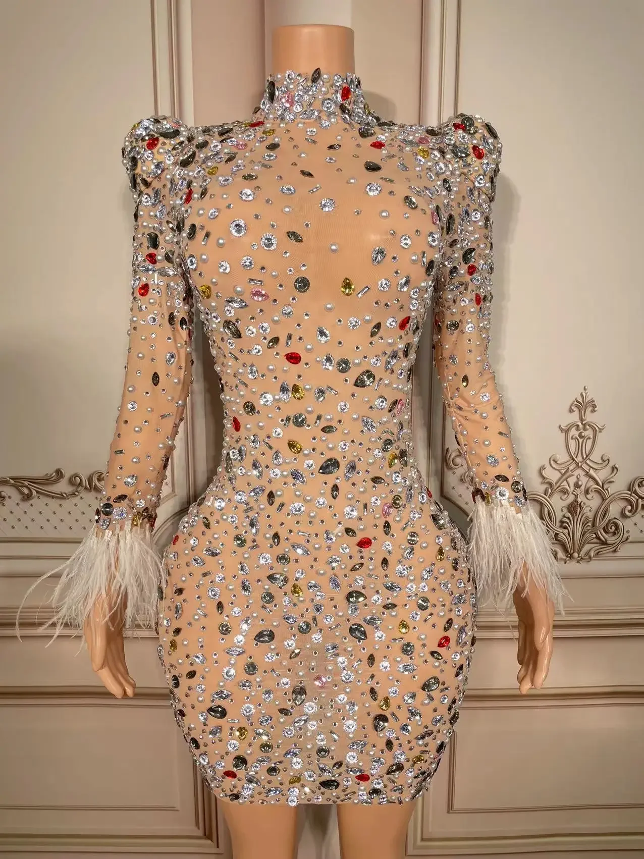 Sexy Colorful Dress Evening Celebrate Birthday Club Singer Dancer Performance Transparent Mesh Host Dress
Sexy Colorful Dress Evening Celebrate Birthday Club Singer Dancer Performance Transparent Mesh Host Dress