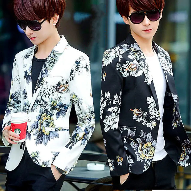 Autumn and Winter Men's Patterned Printed Small Suit, Korean-style Slim Long-sleeved Small Suit Jacket, Hairstylist's Casual
Autumn and Winter Men's Patterned Printed Small Suit, Korean-style Slim Long-sleeved Small Suit Jacket, Hairstylist's Casual