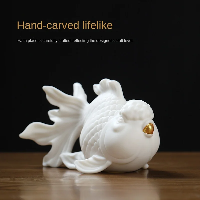 Chinese-style ceramic goldfish living room coffee table study office computer desktop decoration small ornaments
Chinese-style ceramic goldfish living room coffee table study office computer desktop decoration small ornaments