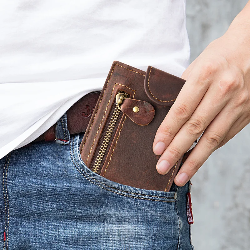 New Men's Genuine Cow Leather Wallet Short Card Holder Man Purse Male Vintage Pocket For Men 
New Men's Genuine Cow Leather Wallet Short Card Holder Man Purse Male Vintage Pocket For Men
