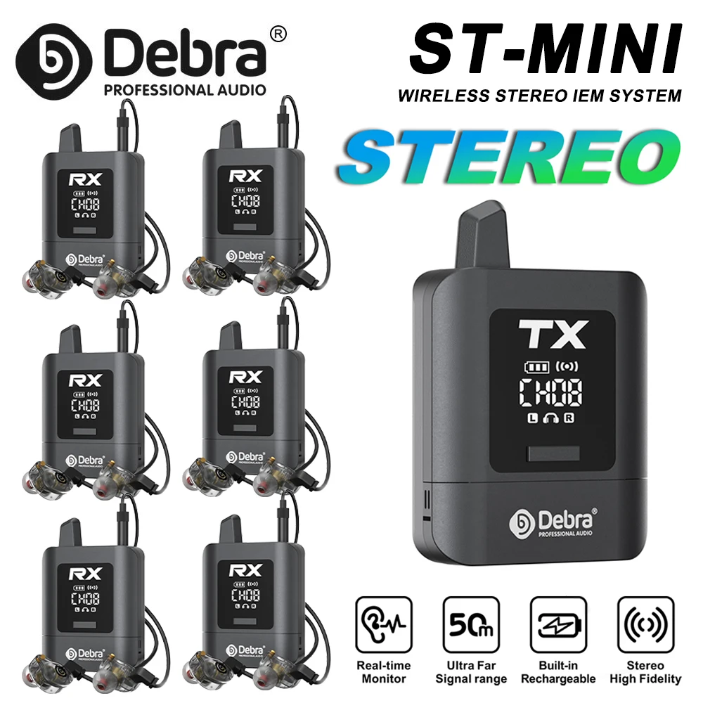ST-MINI UHF Wireless In-Ear Monitor System ST Mini Audio Stereo Rechargeable IEM for Music Live Broadcast Stage Performance
ST-MINI UHF Wireless In-Ear Monitor System ST Mini Audio Stereo Rechargeable IEM for Music Live Broadcast Stage Performance