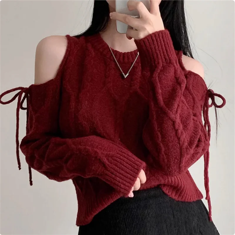 2026 New Korean Fashion Retro Knit Sweater Women's Spring Autumn Casual Off-shoulder Loose Long Sleeve Top Women's Clothing
2026 New Korean Fashion Retro Knit Sweater Women's Spring Autumn Casual Off-shoulder Loose Long Sleeve Top Women's Clothing