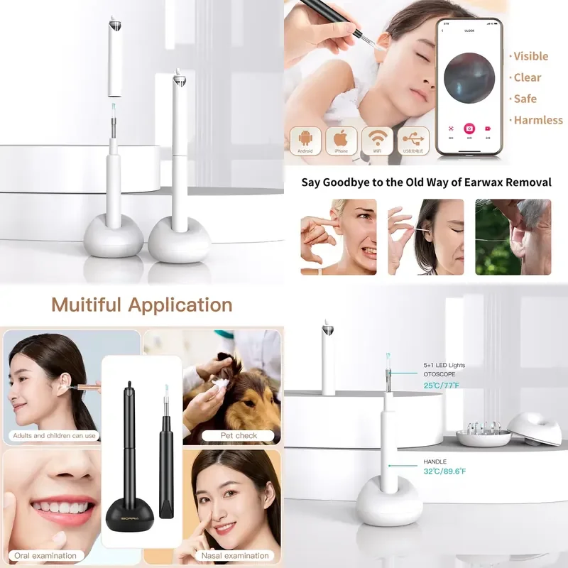 Hot Selling Baby Care Earwax Visual Ear Spoon Integrated Wifi Intelligent Visual Smart Earpick Blue
Hot Selling Baby Care Earwax Visual Ear Spoon Integrated Wifi Intelligent Visual Smart Earpick Blue