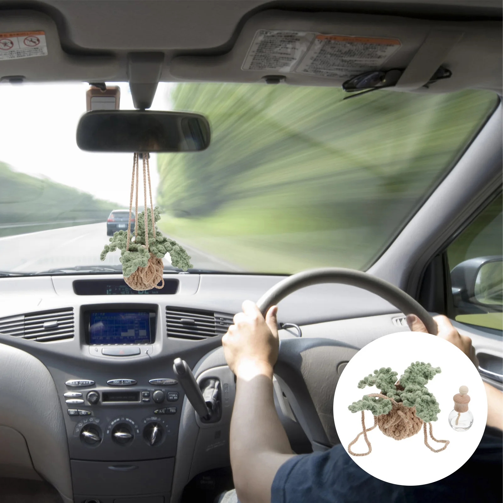 2Pcs Handmade Crochet Plant Car Hanging Rearview Mirror Ornament Knitted Basket Flower Car Interior Decoration Charm
2Pcs Handmade Crochet Plant Car Hanging Rearview Mirror Ornament Knitted Basket Flower Car Interior Decoration Charm