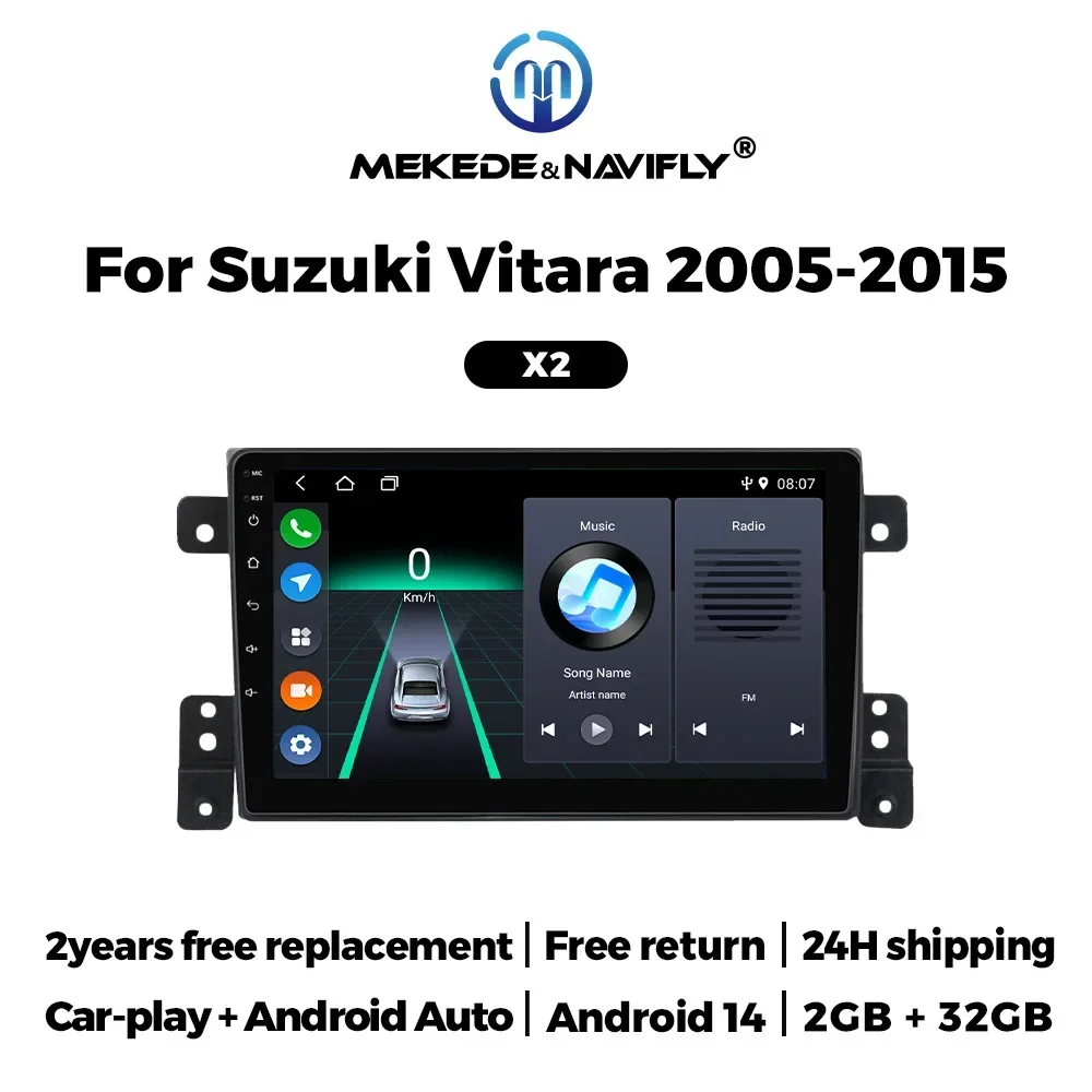 2din Car Radio Android14 for Suzuki Grand Vitara 3 2005-2010 2011-2015 Carplay Androidauto Multimedia Player GPS Stereo Receiver
2din Car Radio Android14 for Suzuki Grand Vitara 3 2005-2010 2011-2015 Carplay Androidauto Multimedia Player GPS Stereo Receiver
