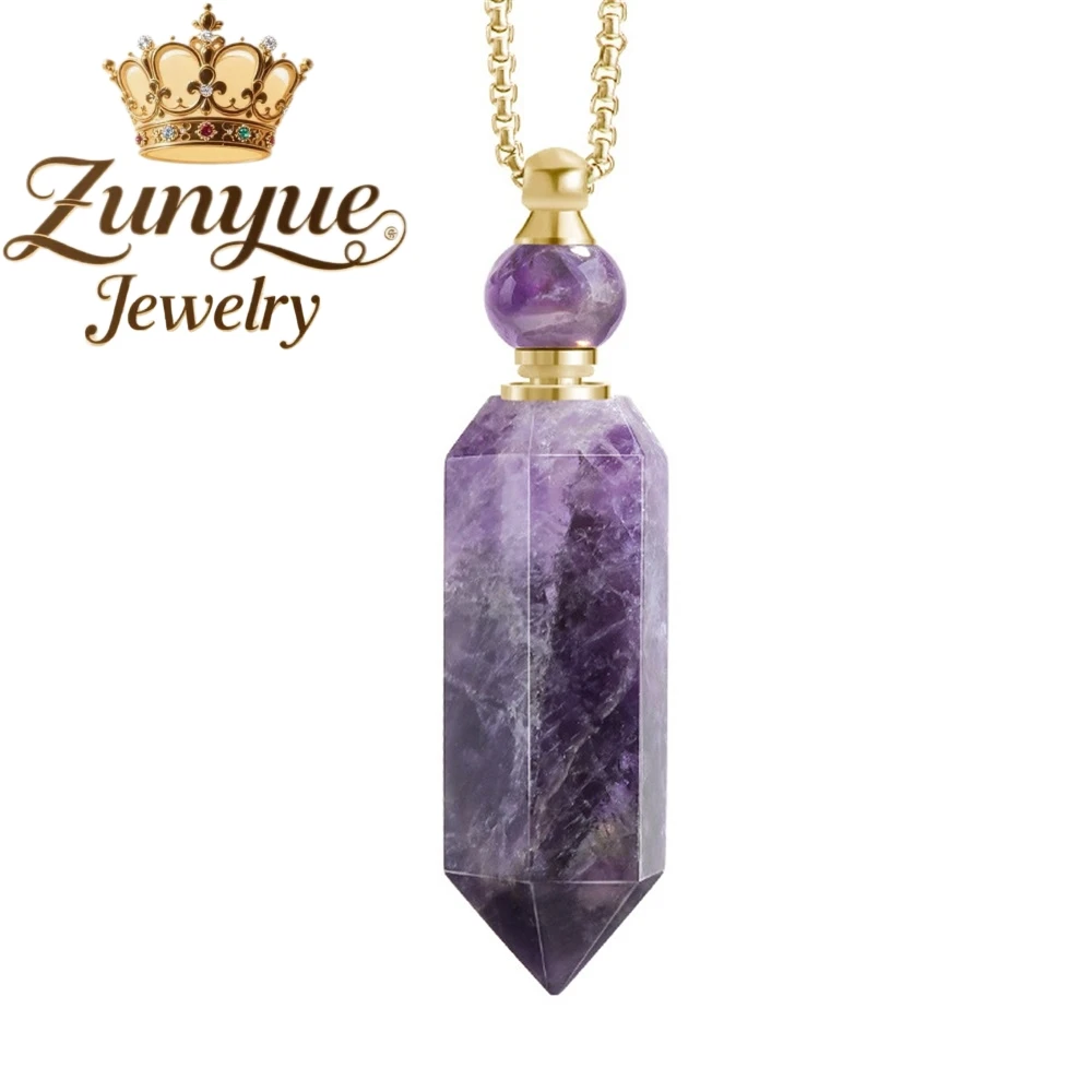 S925 Silver Inlaid Natural Colored Gemstone Hexagonal Column Perfume Bottle Pendant Is In Vogue For Light Luxury And Fashion 
S925 Silver Inlaid Natural Colored Gemstone Hexagonal Column Perfume Bottle Pendant Is In Vogue For Light Luxury And Fashion