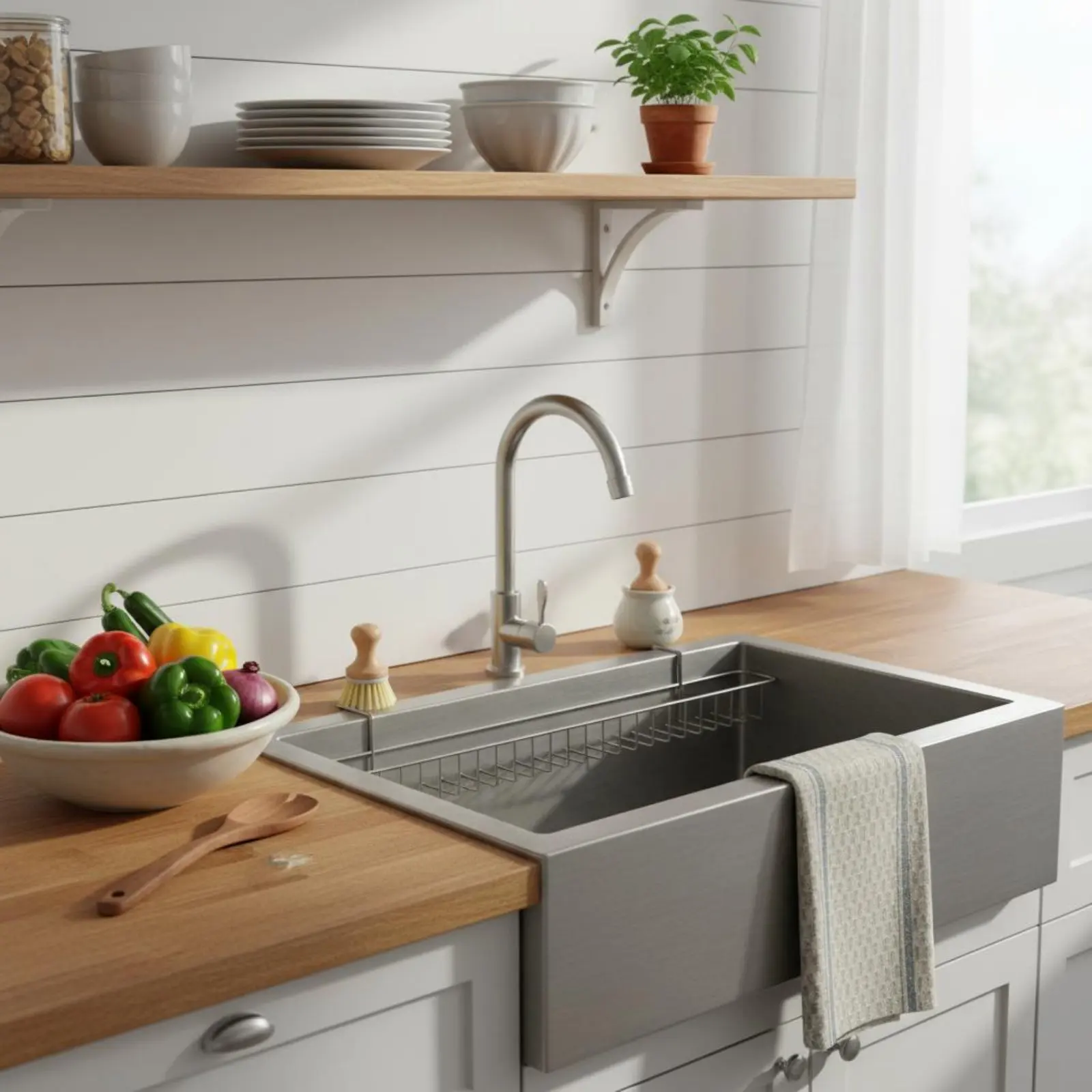 Stainless Steel Kitchen Sink Wear-Resistant Utility Sink with Stand and Shelf Stainless Steel Wash Station No-Tools-Required
Stainless Steel Kitchen Sink Wear-Resistant Utility Sink with Stand and Shelf Stainless Steel Wash Station No-Tools-Required