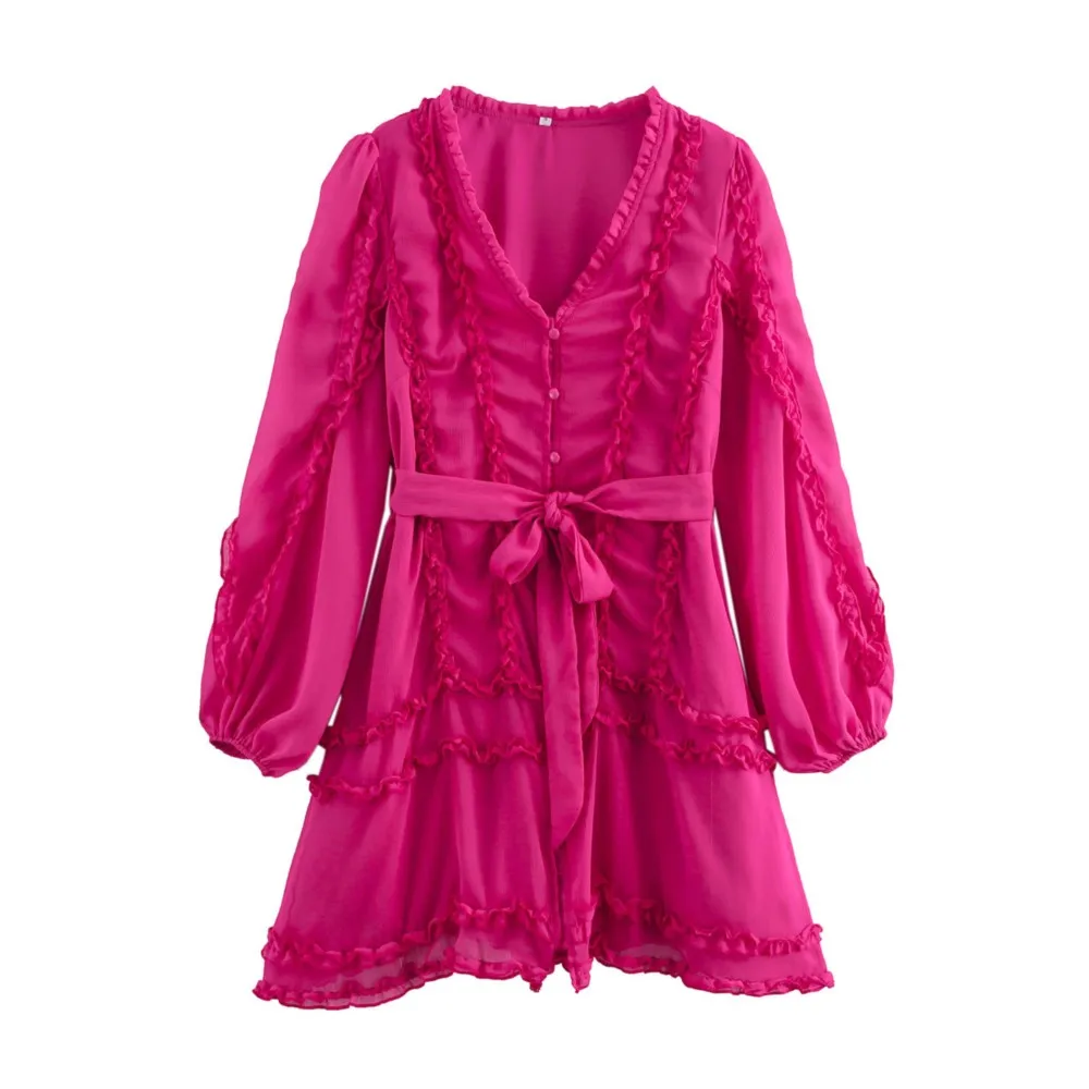 Long Sleeves Vestidos For Ladies A-line Dress French Party Dresses Temperament Women's Clothing Ruffles Tighten The Waist V-link
Long Sleeves Vestidos For Ladies A-line Dress French Party Dresses Temperament Women's Clothing Ruffles Tighten The Waist V-link