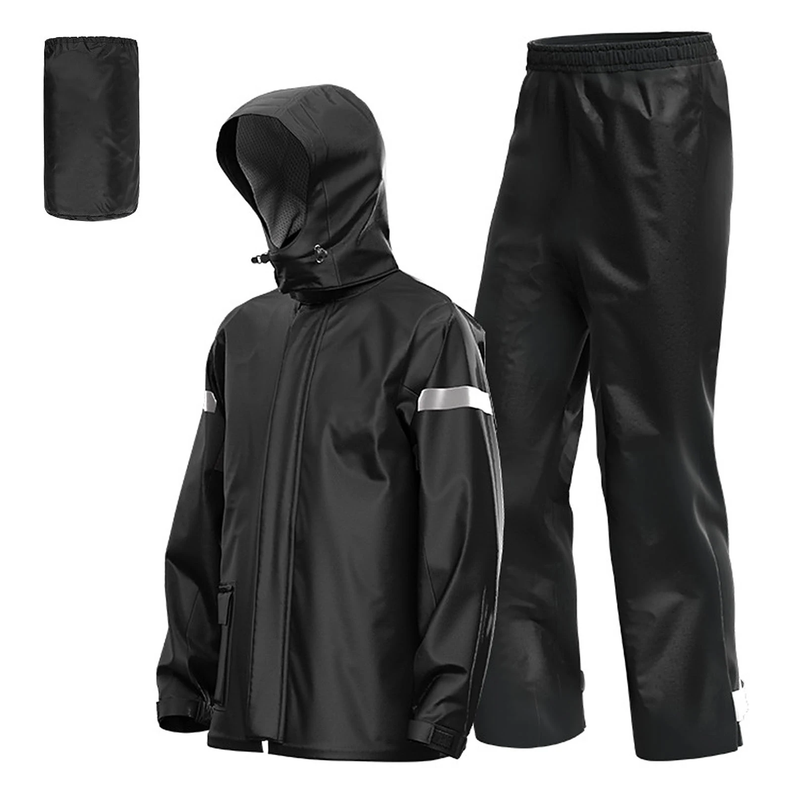 Men Motorcycle Rain Suit Outdoor Reflective Water Resistant Rain Jacket and Pants Rain Gear for Bike Riding Cycle Camping Hiking
Men Motorcycle Rain Suit Outdoor Reflective Water Resistant Rain Jacket and Pants Rain Gear for Bike Riding Cycle Camping Hiking