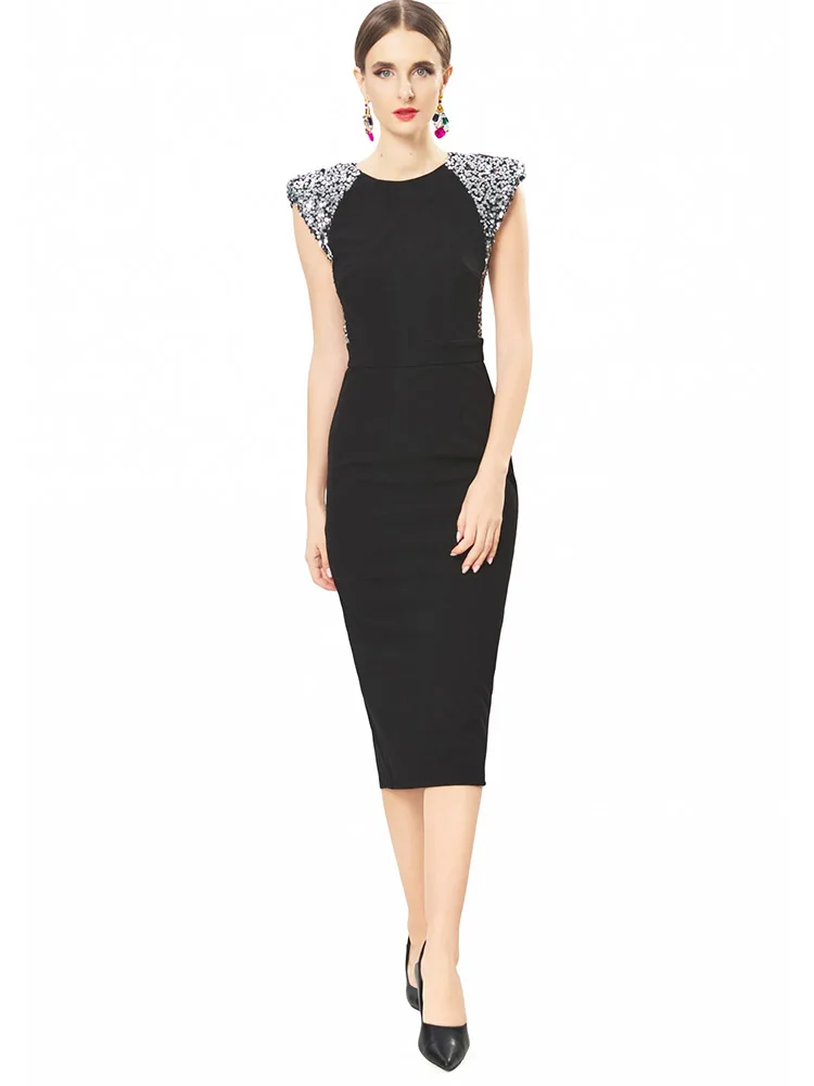 JUNLINNA Summer Runway Dress O-Neck Short Cap Sleeve Sequins Bottom Vestidos Party Holiday Elegant Lady
JUNLINNA Summer Runway Dress O-Neck Short Cap Sleeve Sequins Bottom Vestidos Party Holiday Elegant Lady