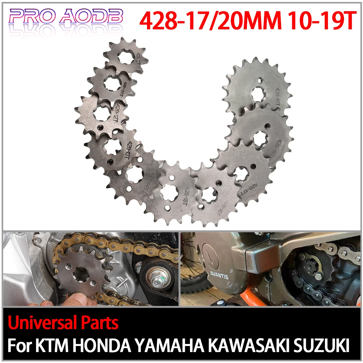 482 17/20mm 10T-19TTooth Engine Front Sprockets for 50cc 70cc 90cc 110cc Scooter Motorcycle Bike ATV Quad Go Kart Moped
482 17/20mm 10T-19TTooth Engine Front Sprockets for 50cc 70cc 90cc 110cc Scooter Motorcycle Bike ATV Quad Go Kart Moped