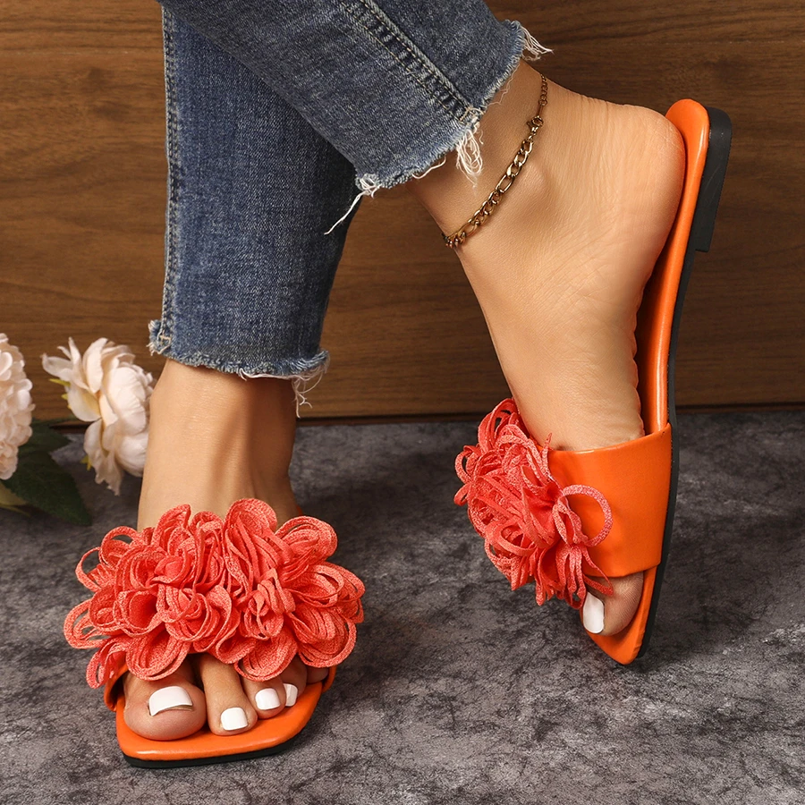 Women Flower Flat Slippers Casual Walking Shoes Female Summer Fashion Dress Sandals Outdoor Slippers Lightweight Slides Women
Women Flower Flat Slippers Casual Walking Shoes Female Summer Fashion Dress Sandals Outdoor Slippers Lightweight Slides Women