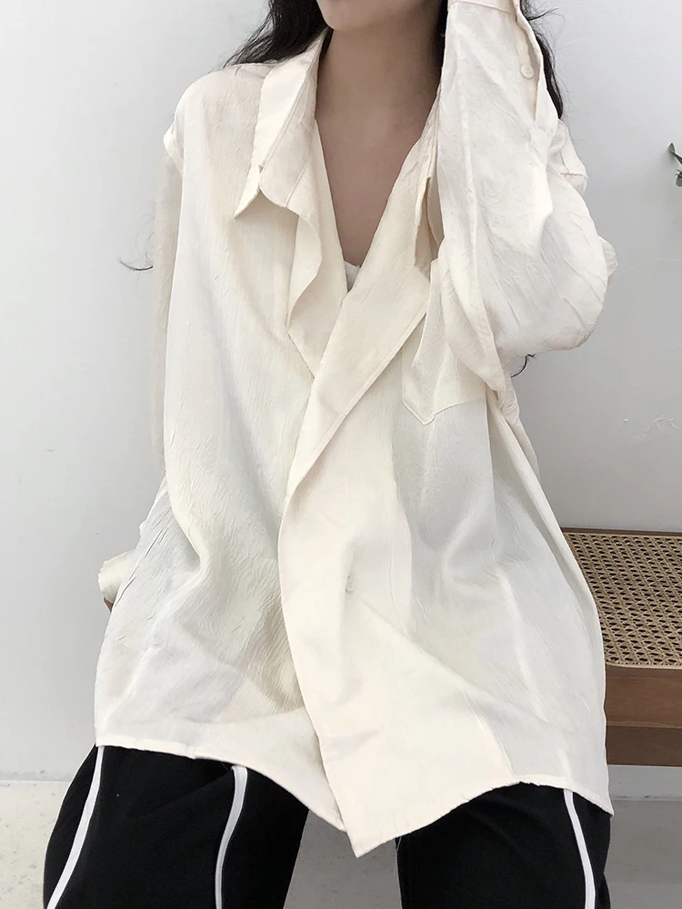 Land And Mountain Island V-Neck Single Button Texture Shirt Women's Early Spring New Design Sensation White Top Polyester Lon...
Land And Mountain Island V-Neck Single Button Texture Shirt Women's Early Spring New Design Sensation White Top Polyester Lon...