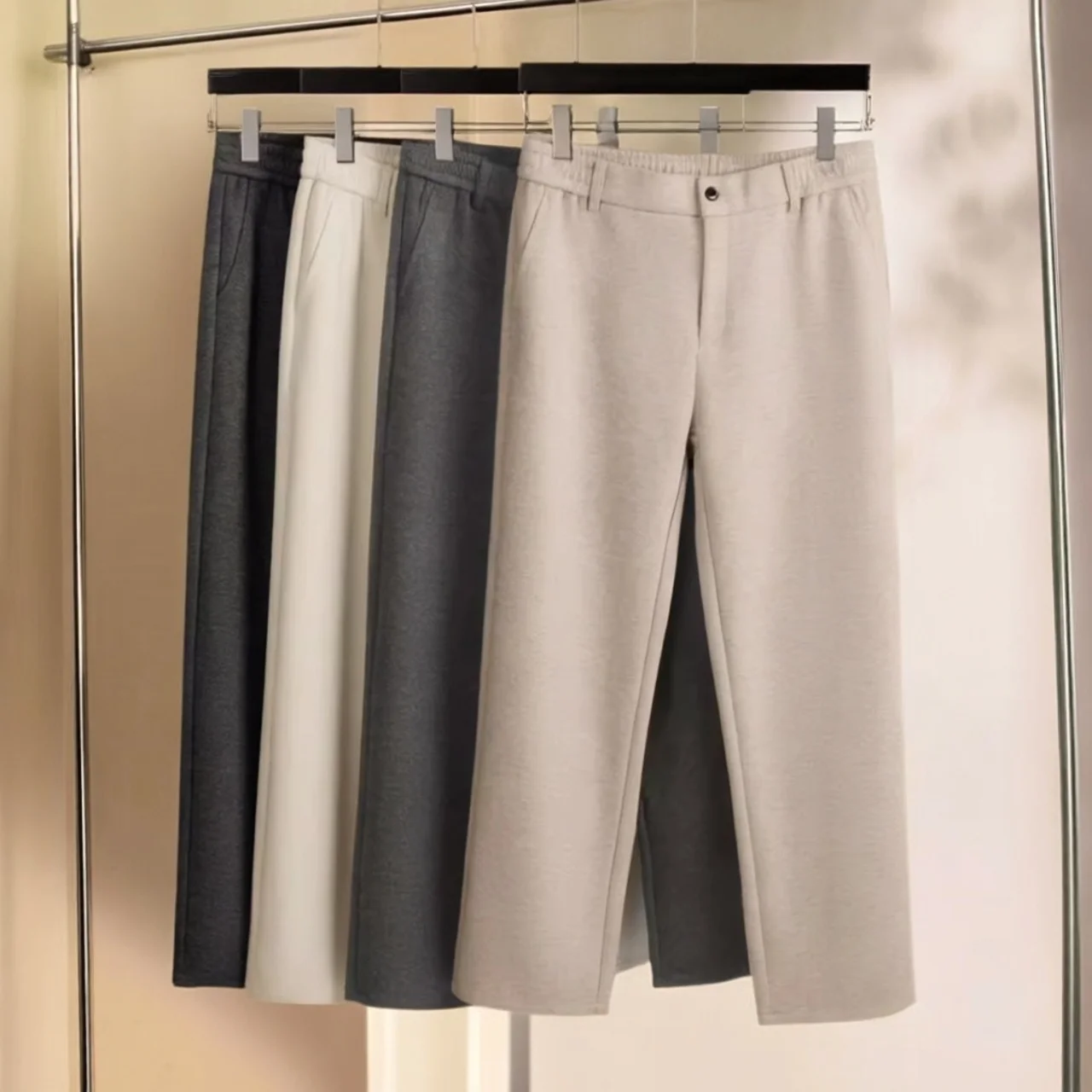 Брюки из ацетатной шерсти прямого кроя, повседневные, мужские, для делового костюма, осенне-зимние, свободного кроя, длинные, для мужчин и женщин
Брюки из ацетатной шерсти прямого кроя, повседневные, мужские, для делового костюма, осенне-зимние, свободного кроя, длинные, для мужчин и женщин