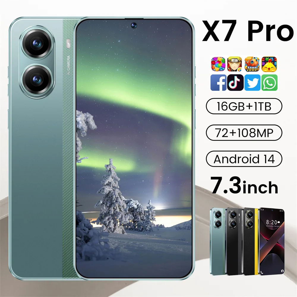 2025 New X7 Pro Case for 7.3HD Smartphone 5G Dual Card 8000mAh Battery Android 14 Global Version
2025 New X7 Pro Case for 7.3HD Smartphone 5G Dual Card 8000mAh Battery Android 14 Global Version